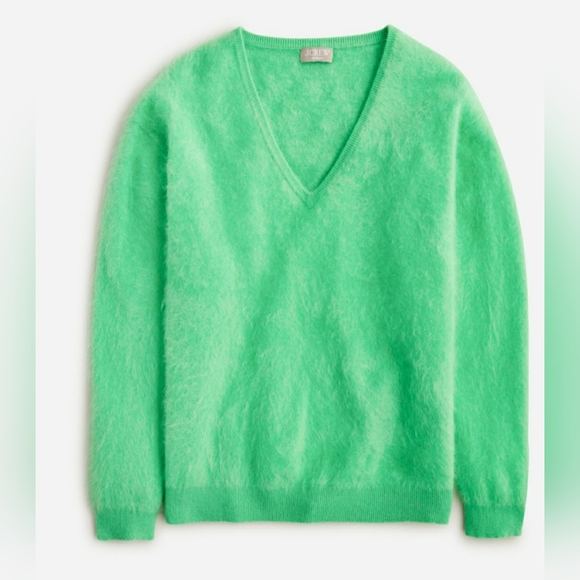 New! J.Crew Brushed Cashmere green sweater BV381 - Picture 9 of 10